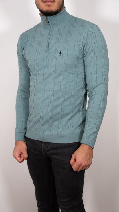 Polo Ralph Lauren Quarter-Zip Tirkizni Džemper