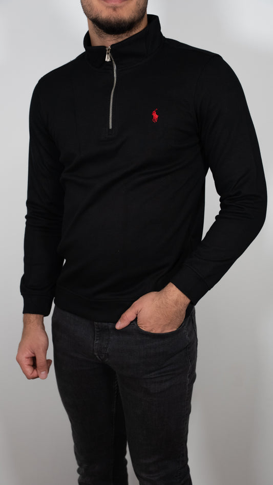 Polo Ralph Lauren Crni Quarter-Zip Elegant Duks