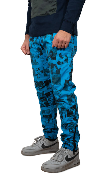 Lacoste x Polaroid Plava Šuškava Trenerka sa All-Over Printom