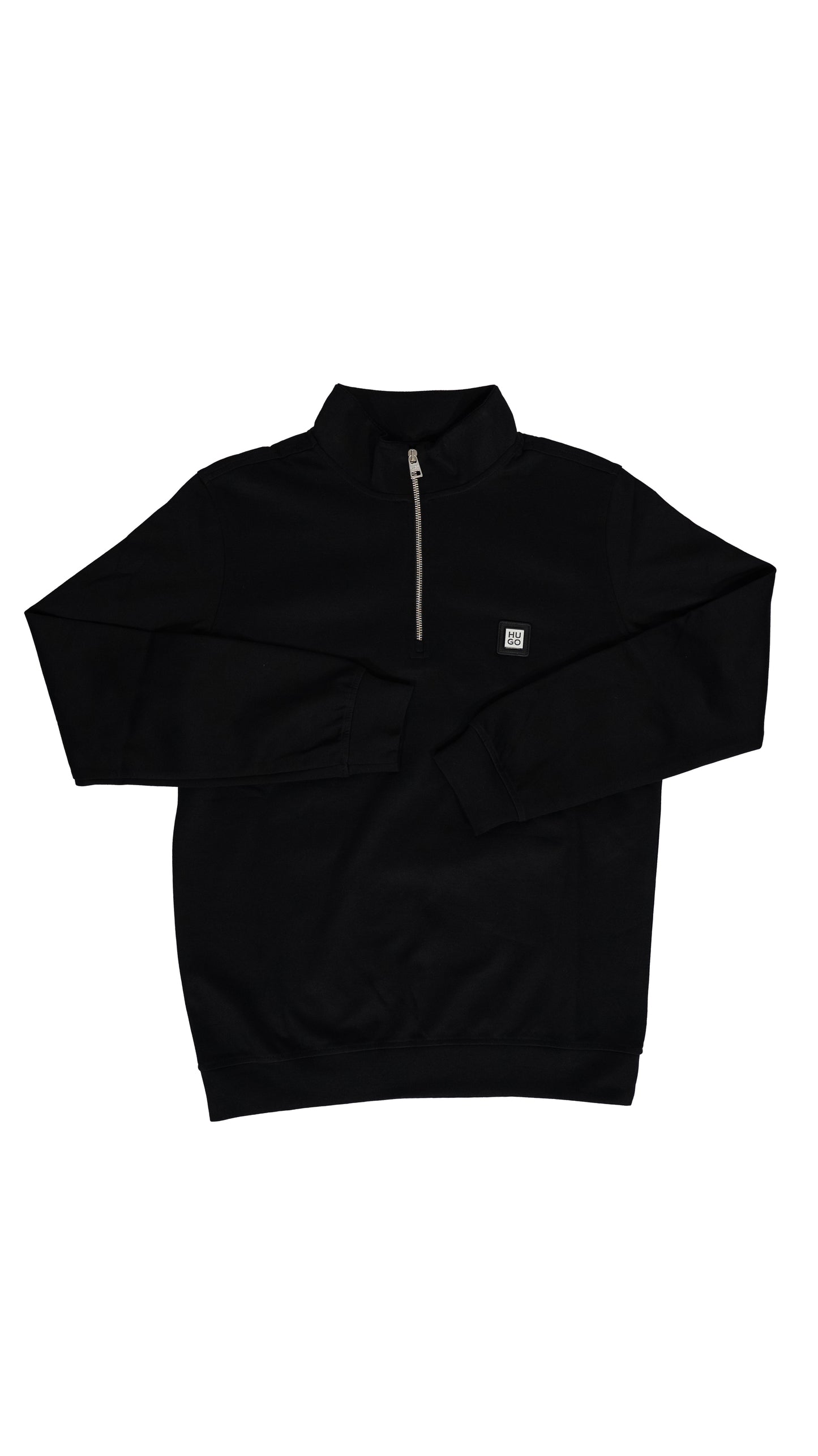HUGO Crni Quarter-Zip Duks sa Mini Box Logom