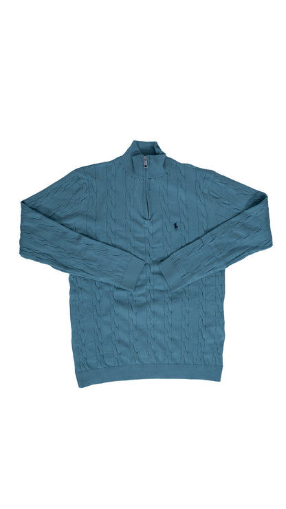 Polo Ralph Lauren Quarter-Zip Tirkizni Džemper