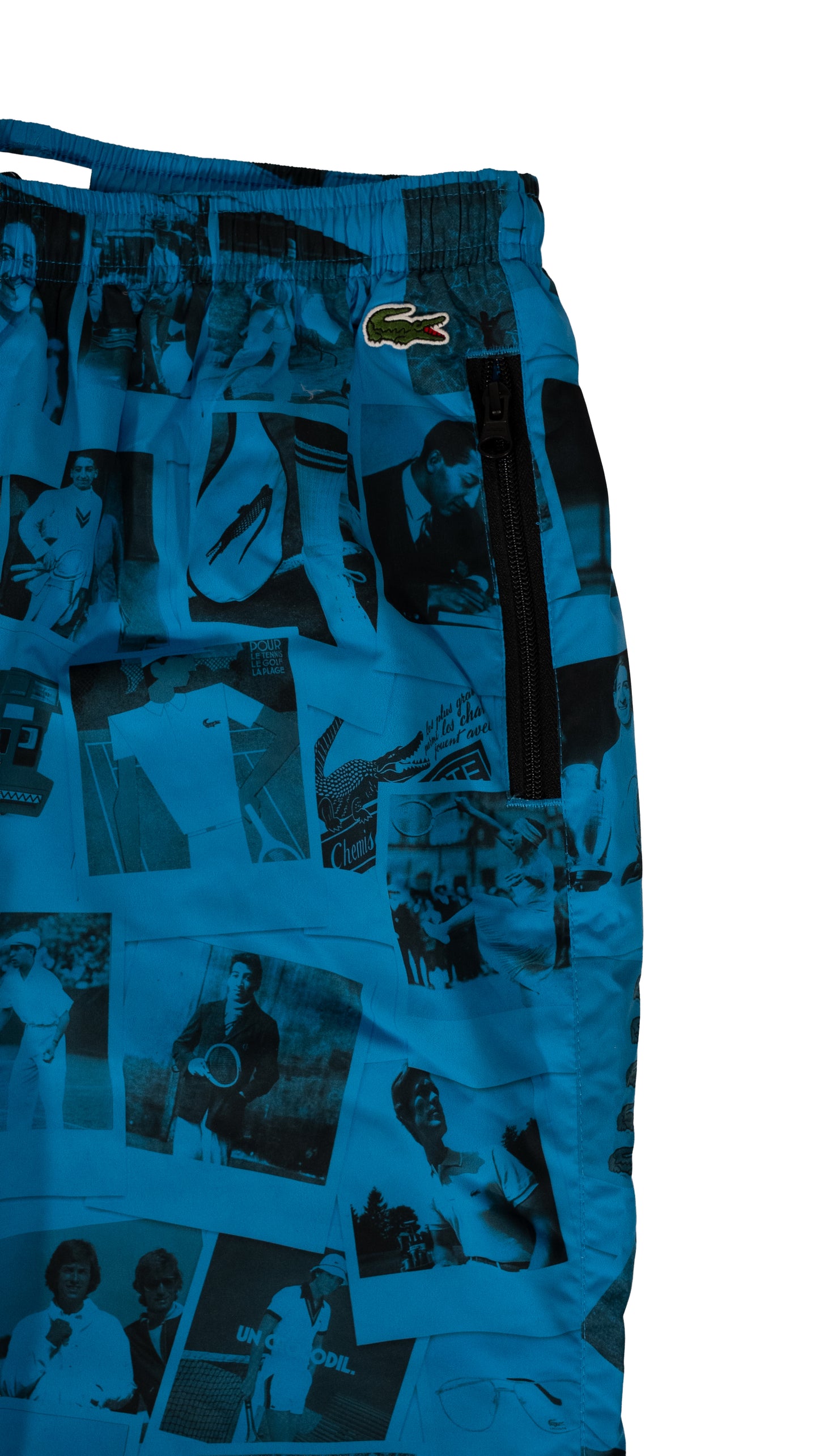 Lacoste x Polaroid Plava Šuškava Trenerka sa All-Over Printom