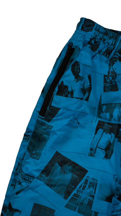 Lacoste x Polaroid Plava Šuškava Trenerka sa All-Over Printom