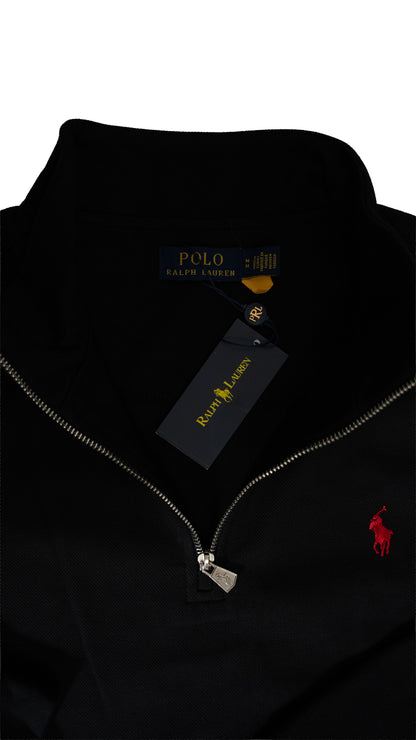 Polo Ralph Lauren Crni Quarter-Zip Elegant Duks