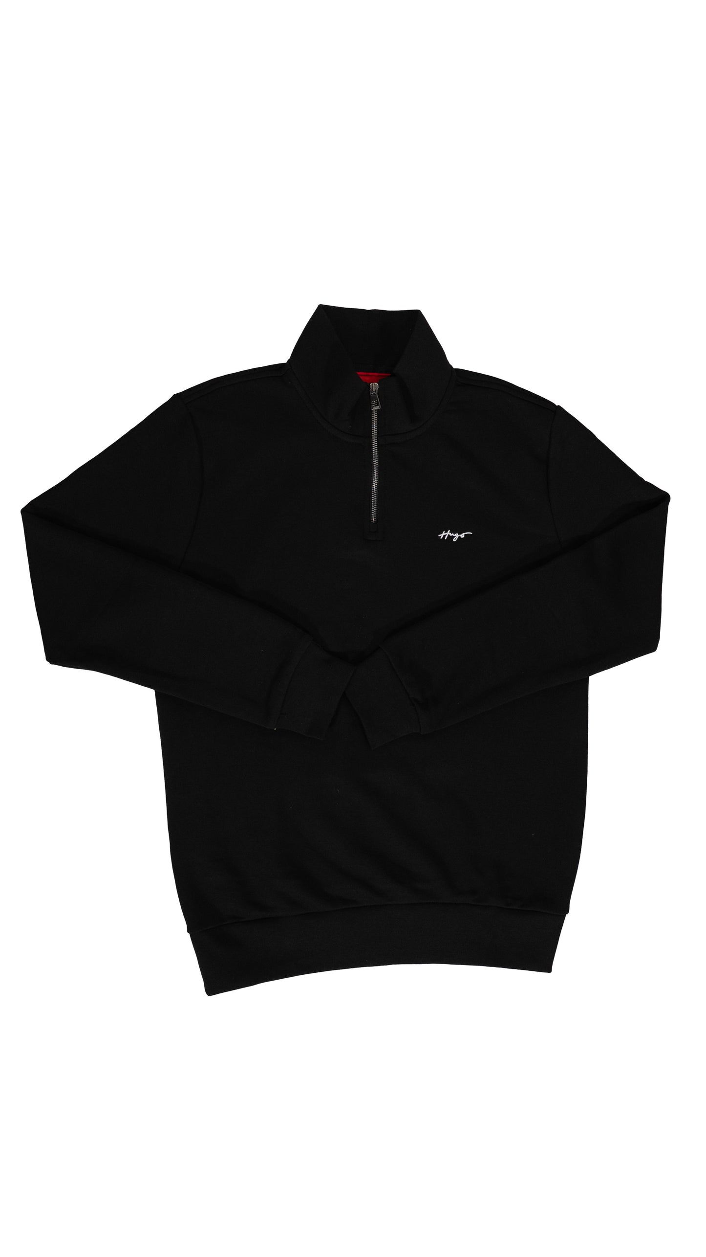 HUGO Crni Quarter-Zip Duks sa Logom