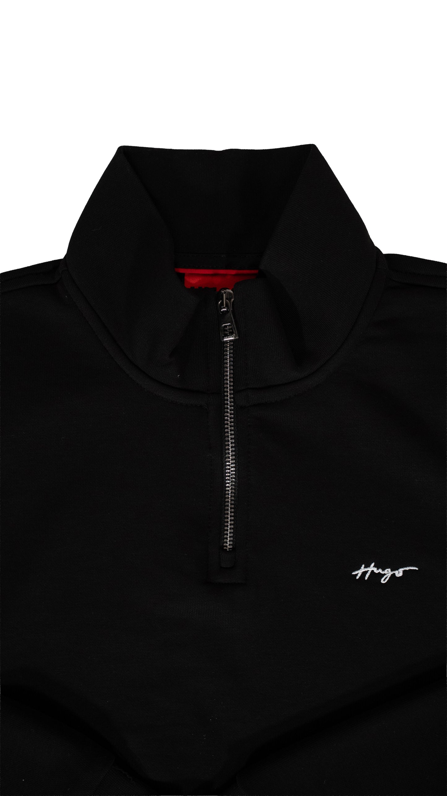 HUGO Crni Quarter-Zip Duks sa Logom