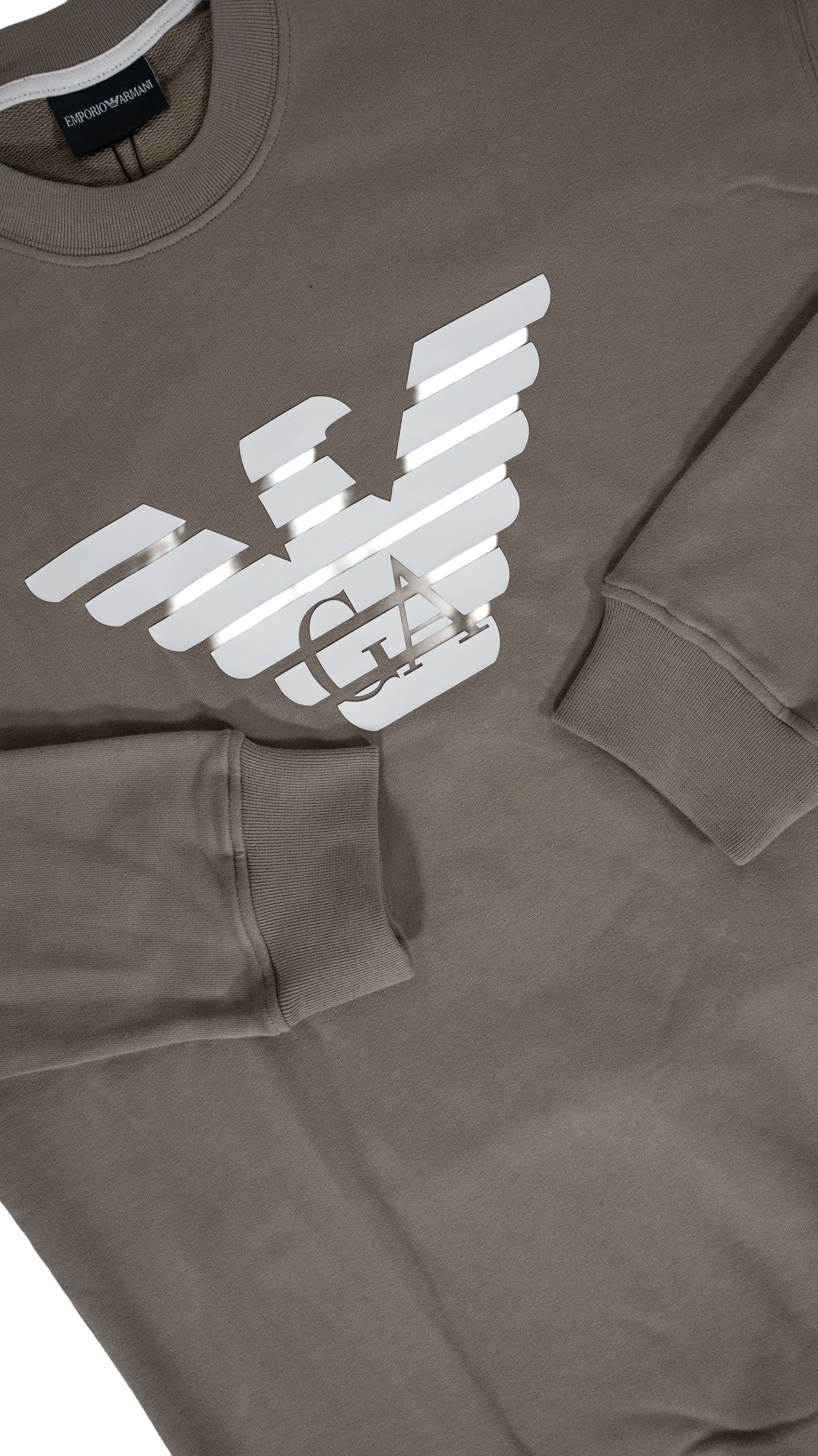 Emporio Armani EA7 Krem Duks sa GA Logom