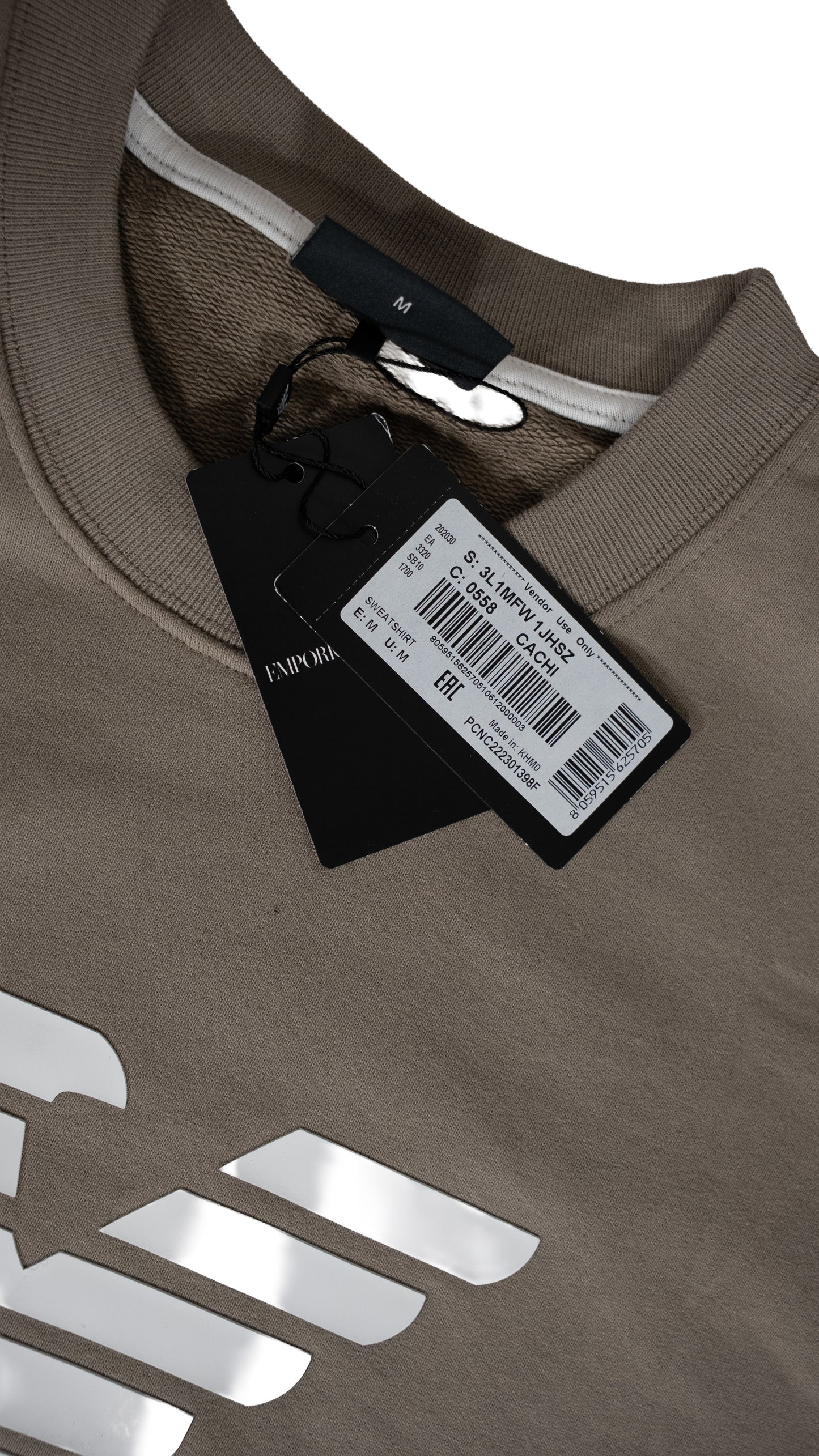 Emporio Armani EA7 Krem Duks sa GA Logom