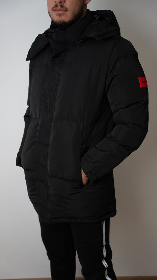 HUGO Crna Jakna sa Box Logom