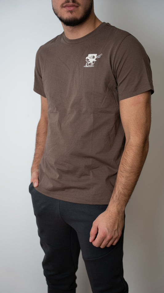 The North Face Braon Majica sa Printom na Leðima