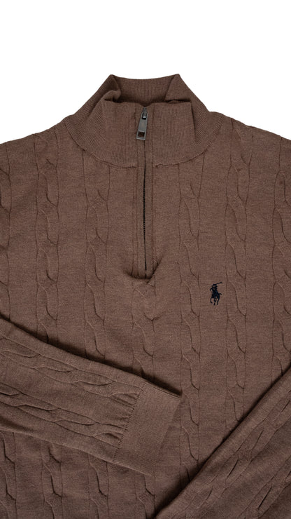 Polo Ralph Lauren Svetlo Braon Quarter-Zip Džemper