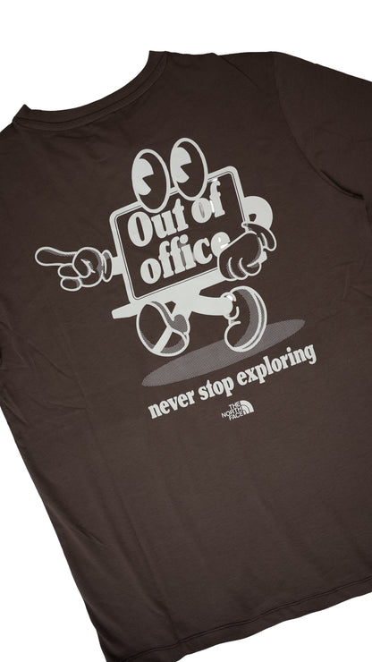 The North Face Braon Majica sa Printom na Leðima