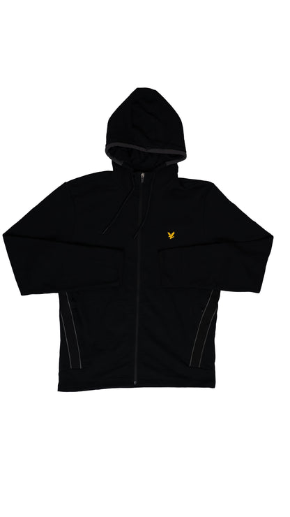 Lyle & Scott Crni Full-Zip Sport Duks sa Detaljima