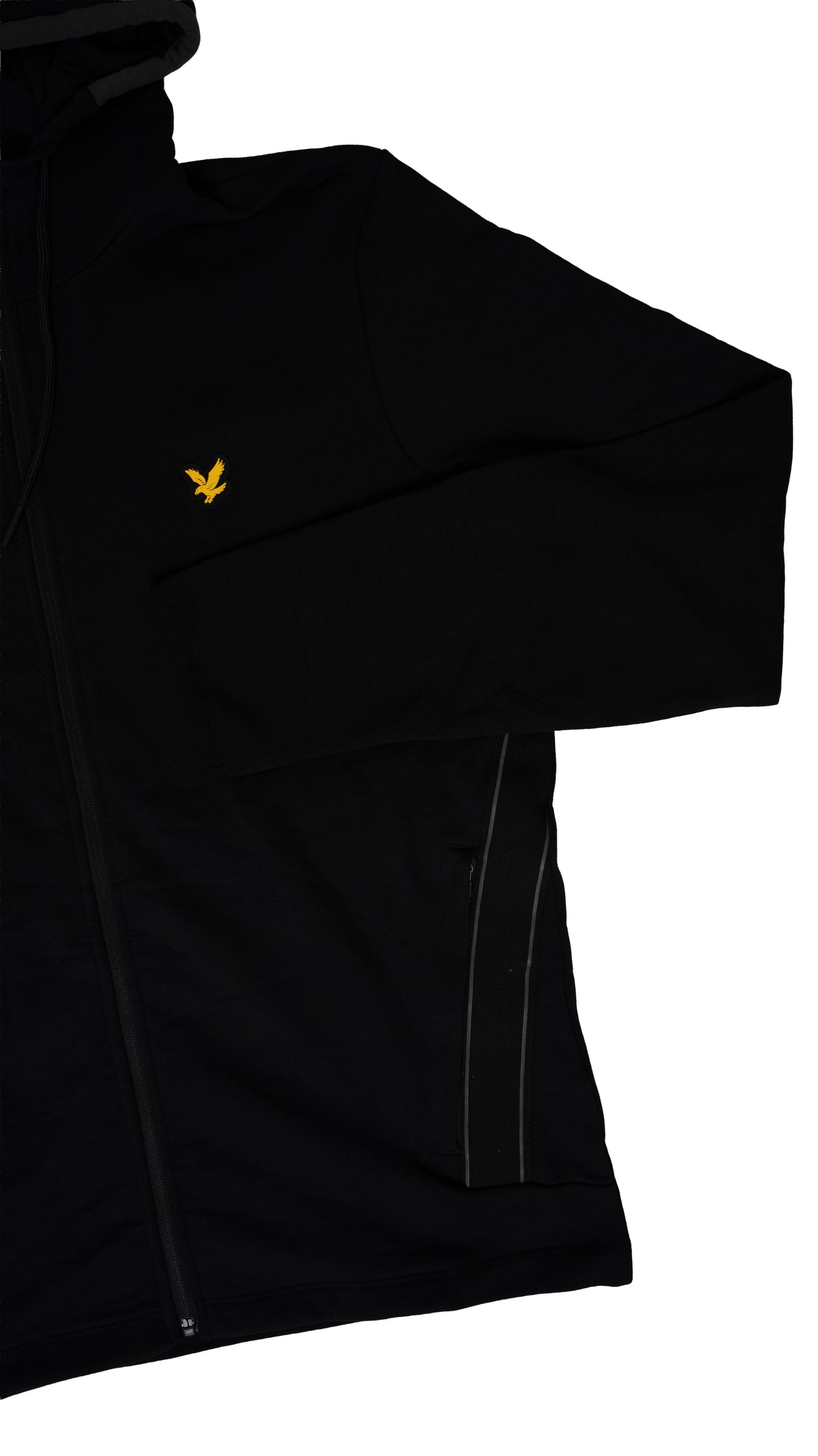 Lyle & Scott Crni Full-Zip Sport Duks sa Detaljima