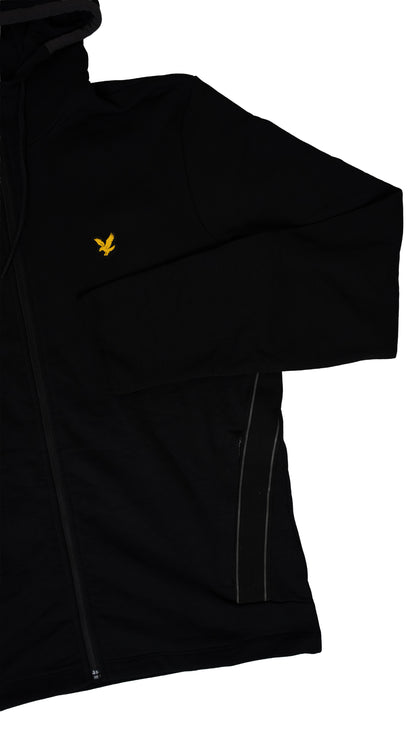 Lyle & Scott Crni Full-Zip Sport Duks sa Detaljima