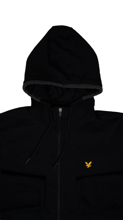 Lyle & Scott Crni Full-Zip Sport Duks sa Detaljima