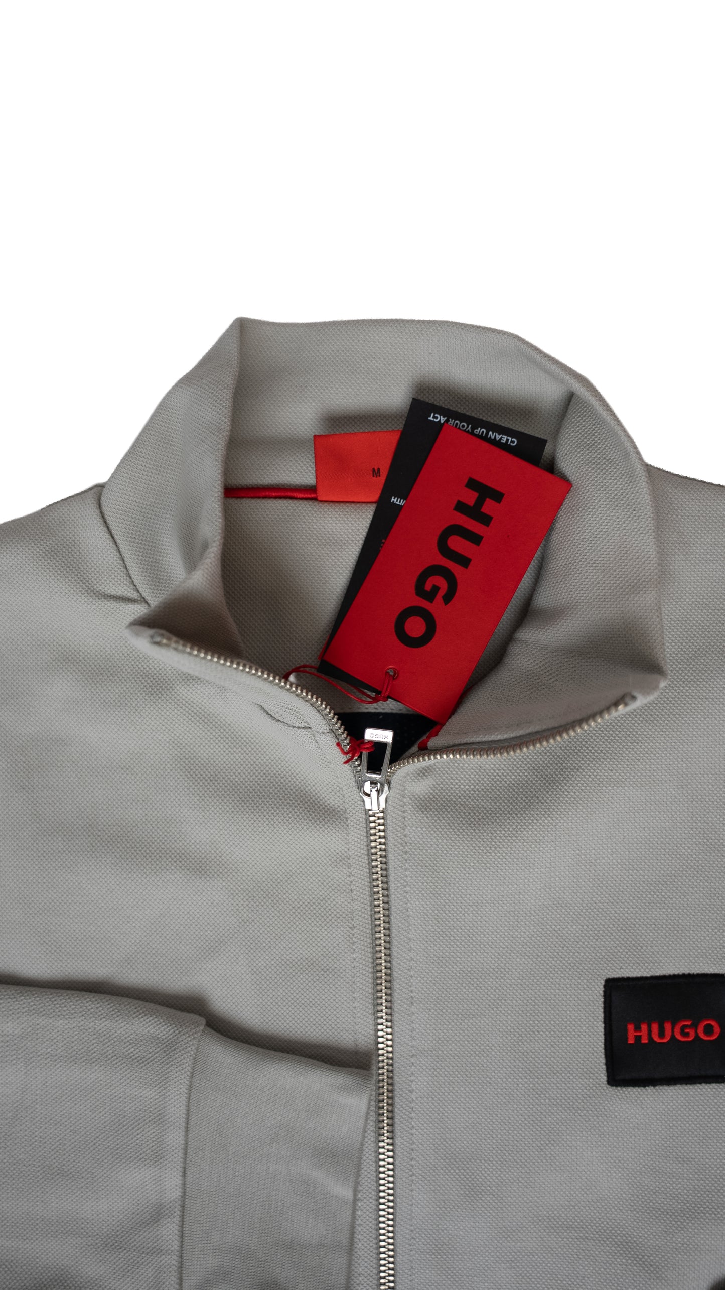 HUGO Bež Full-Zip Elegant Duks