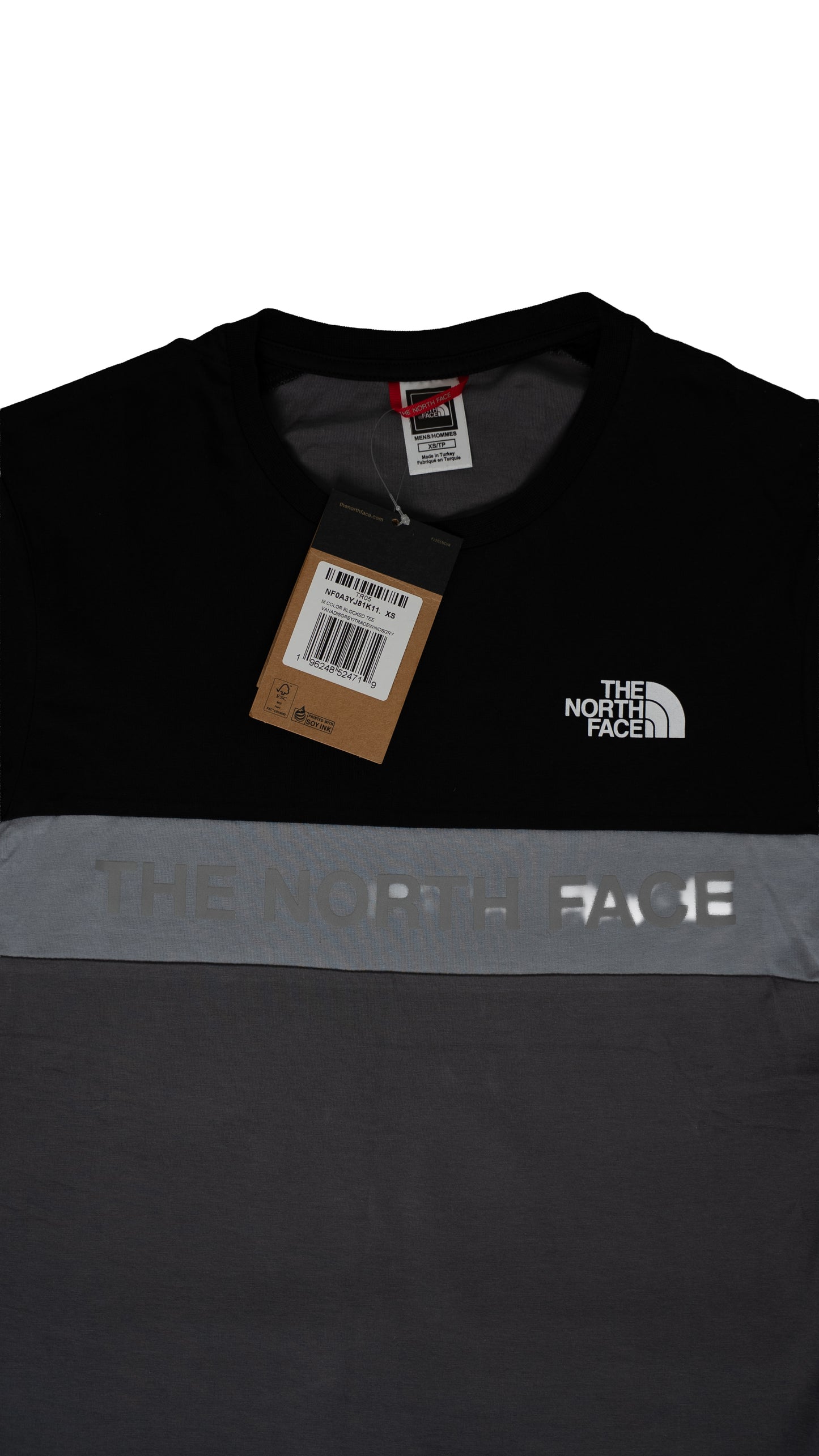 The North Face Siva Majica sa Crnim Detaljima