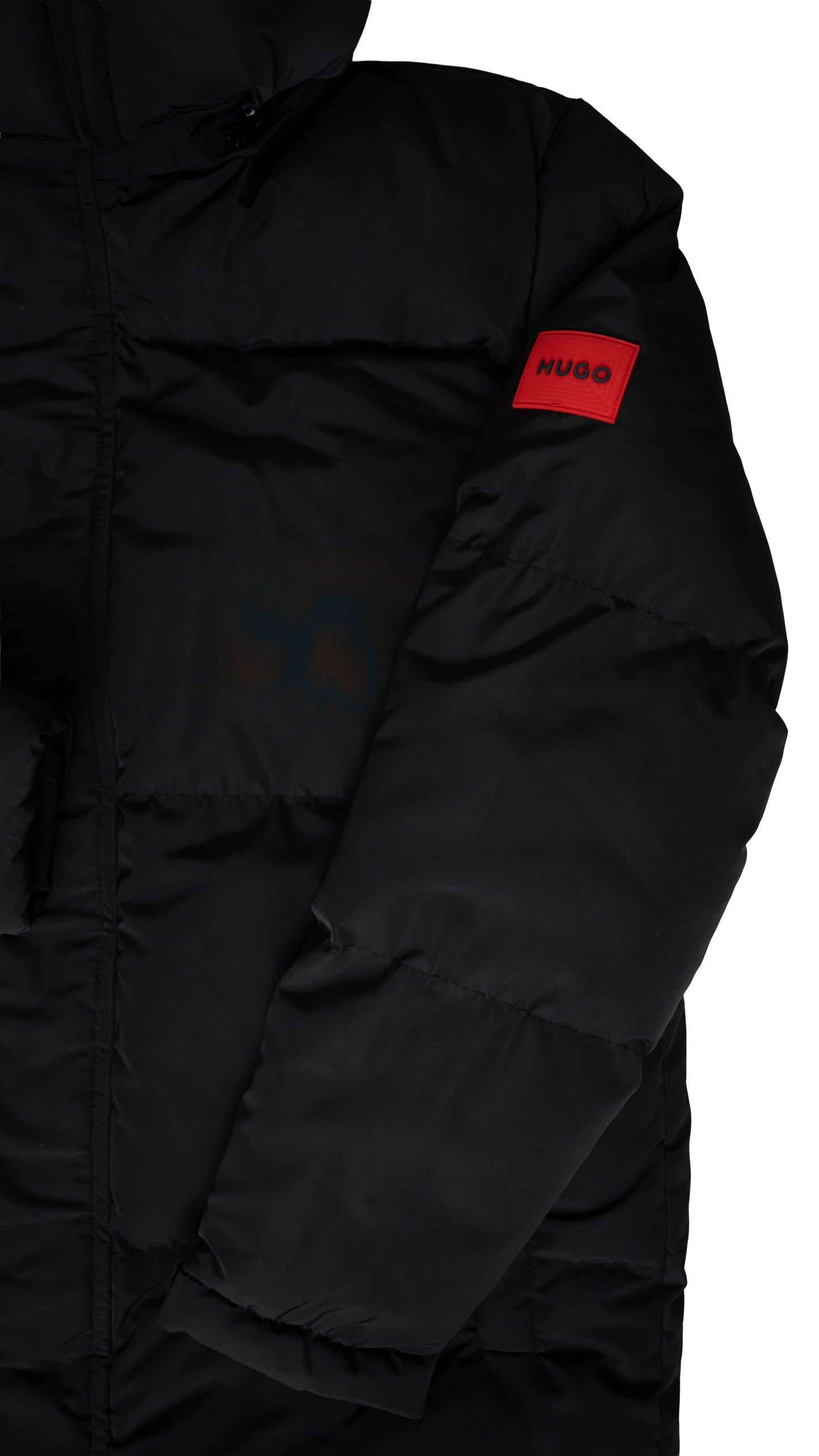 HUGO Crna Jakna sa Box Logom