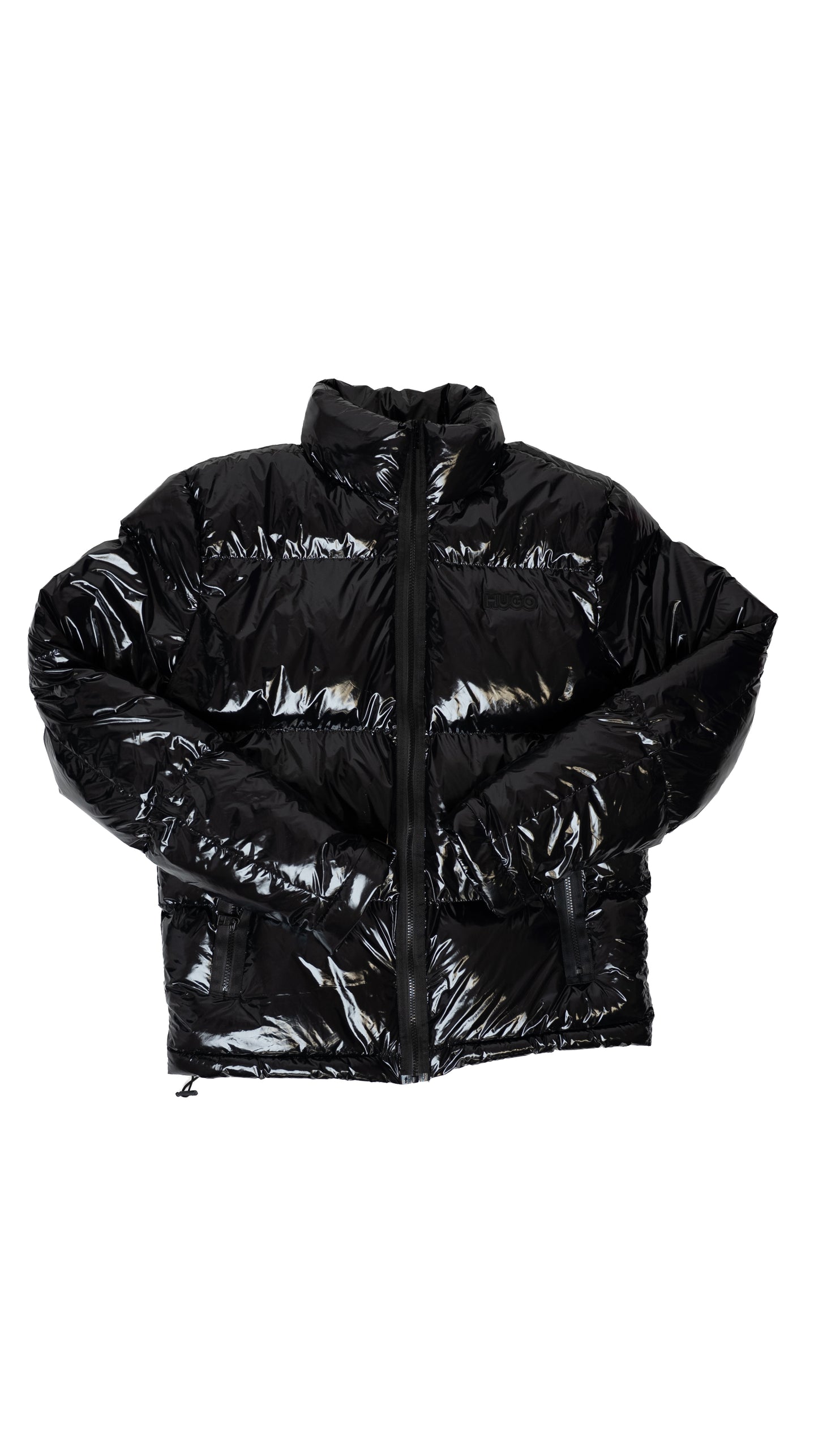 HUGO Crna Sjajna Jakna sa Logom