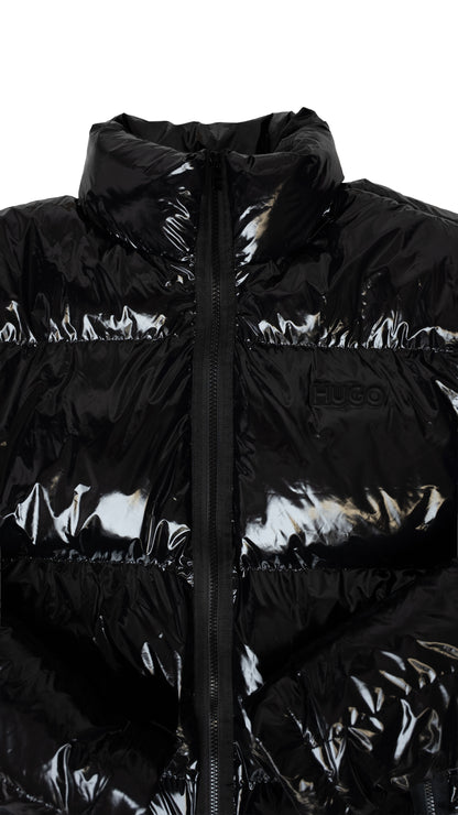 HUGO Crna Sjajna Jakna sa Logom