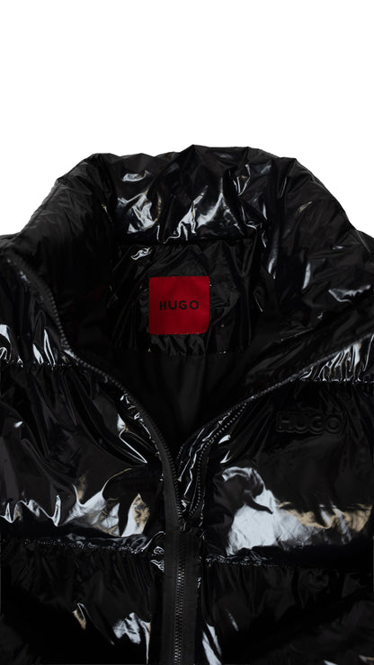 HUGO Crna Sjajna Jakna sa Logom