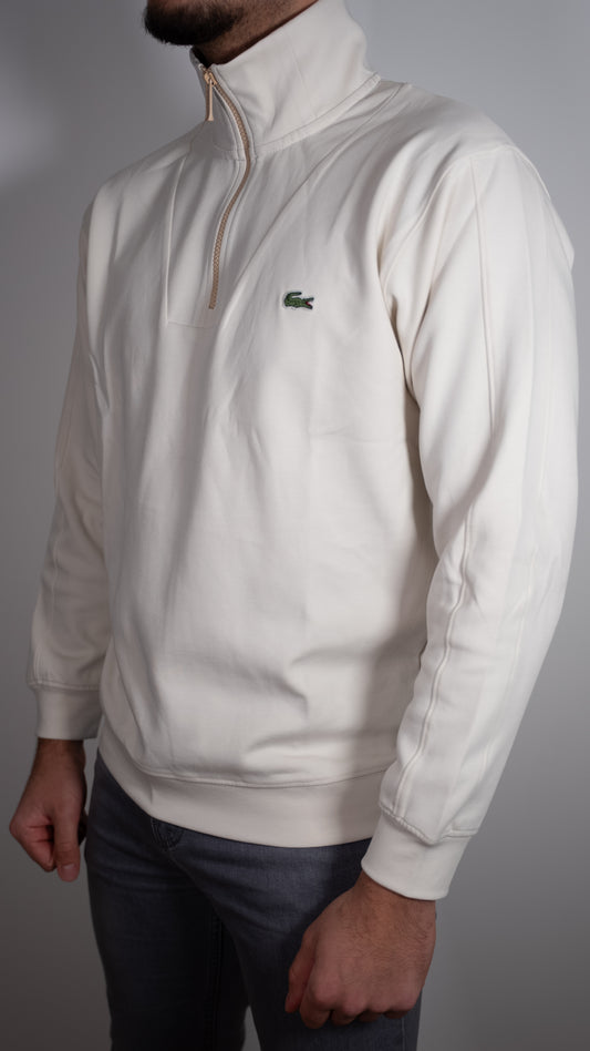 Lacoste Krem Quarter-Zip Duks