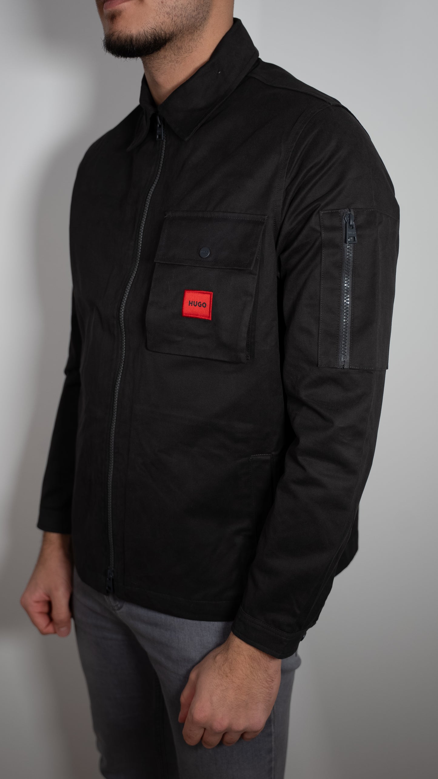 HUGO Prolećna Bomber Elegant Jaknica na Kragnu