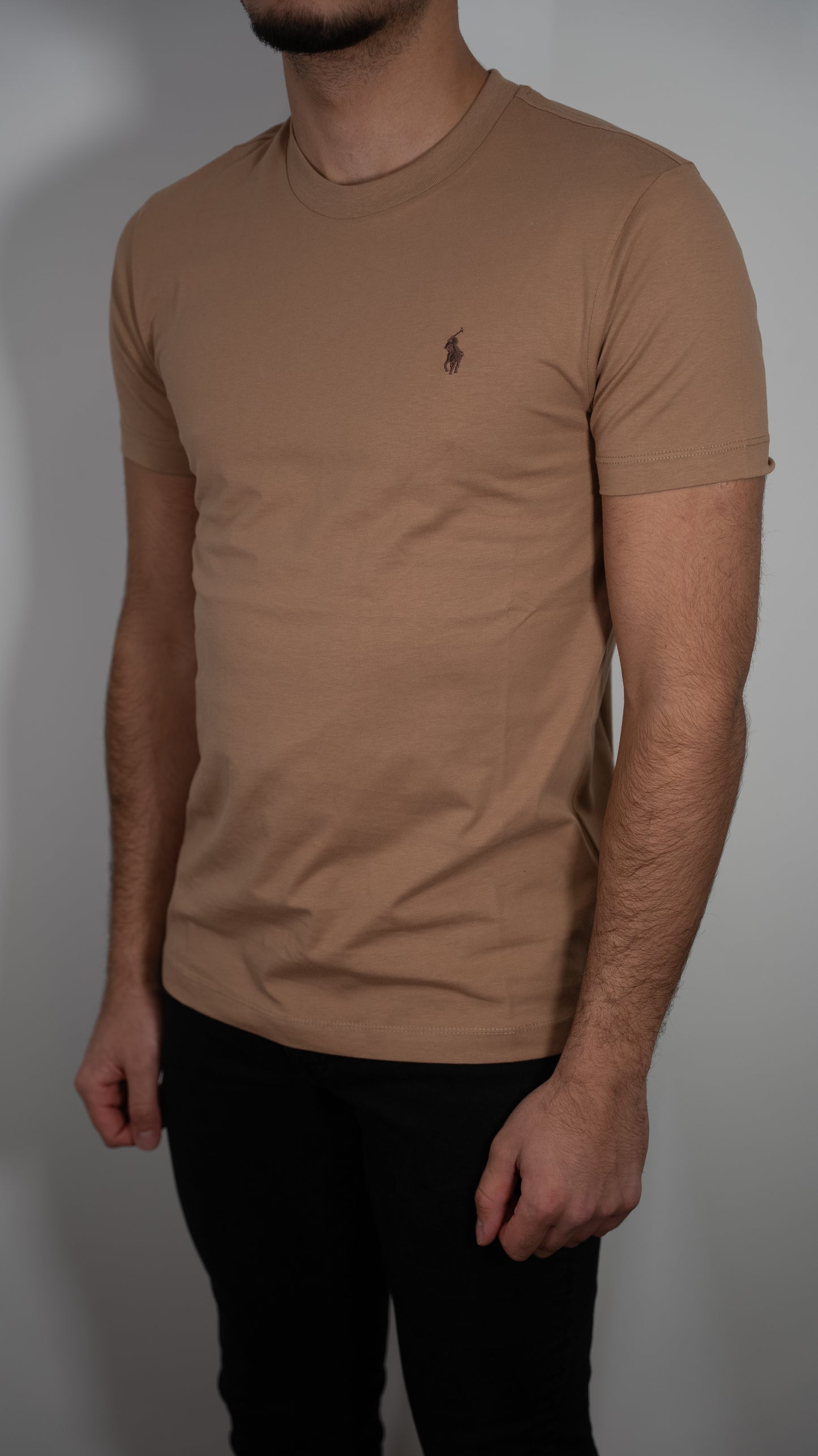 Polo Ralph Lauren Svetlo Braon Majica sa Minimalistic Logom