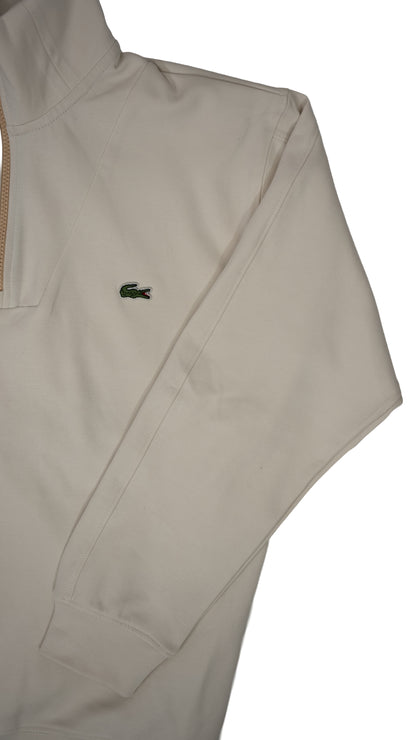 Lacoste Krem Quarter-Zip Duks