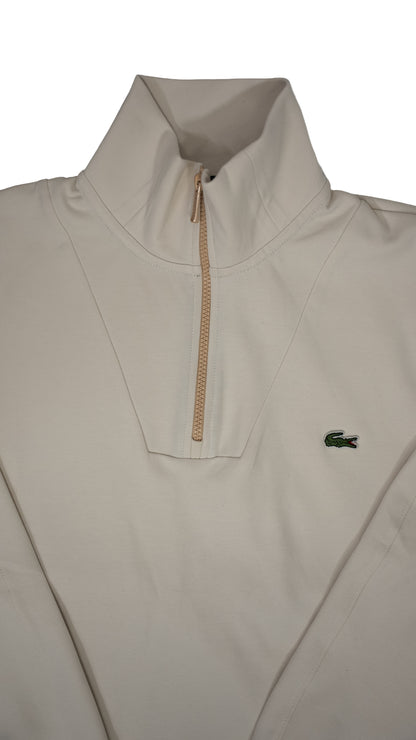 Lacoste Krem Quarter-Zip Duks