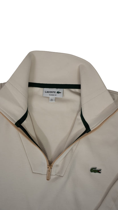 Lacoste Krem Quarter-Zip Duks