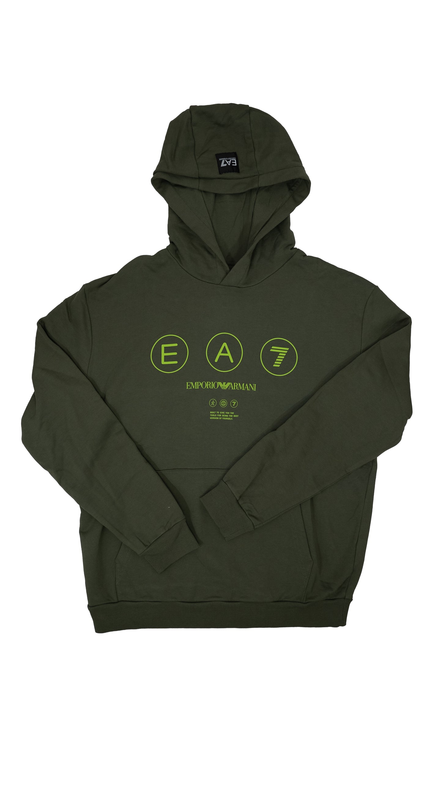 Emporio Armani EA7 Maslinasti Duks sa Logom na Kapuljači