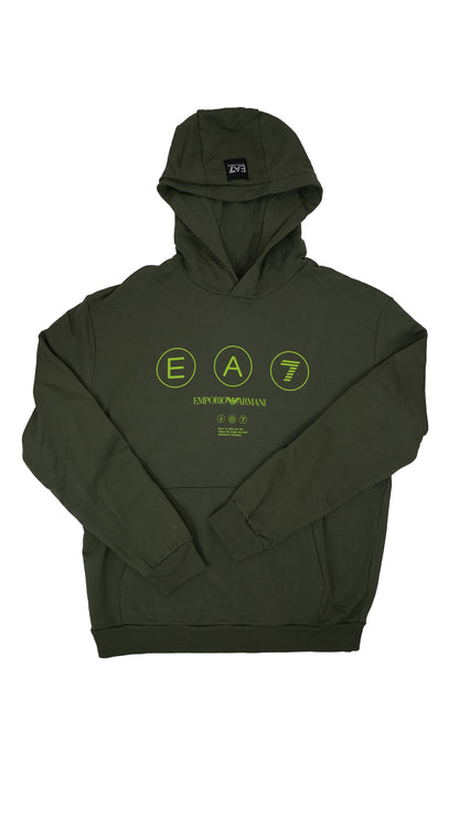 Emporio Armani EA7 Maslinasti Duks sa Logom na Kapuljači