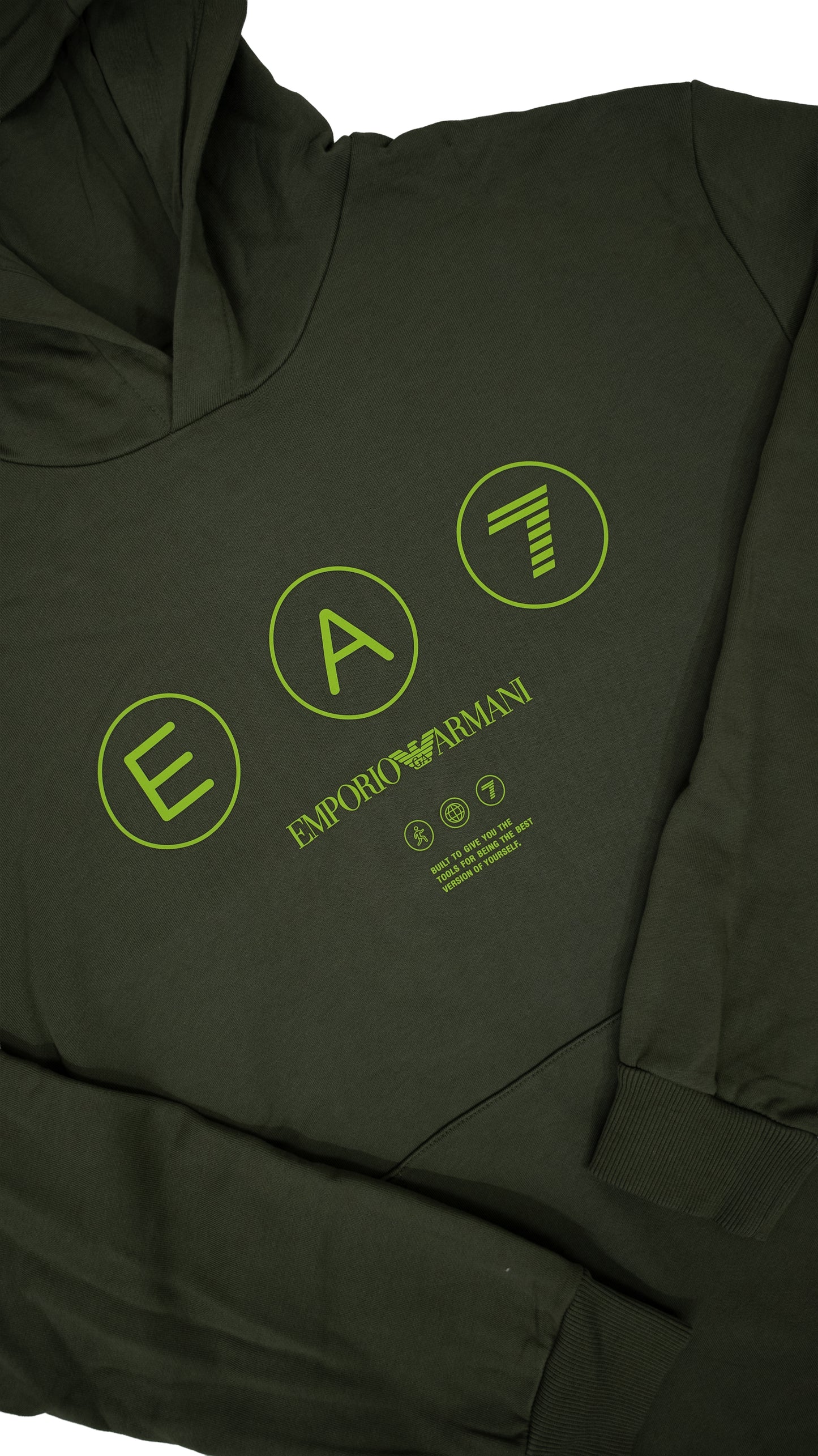 Emporio Armani EA7 Maslinasti Duks sa Logom na Kapuljači