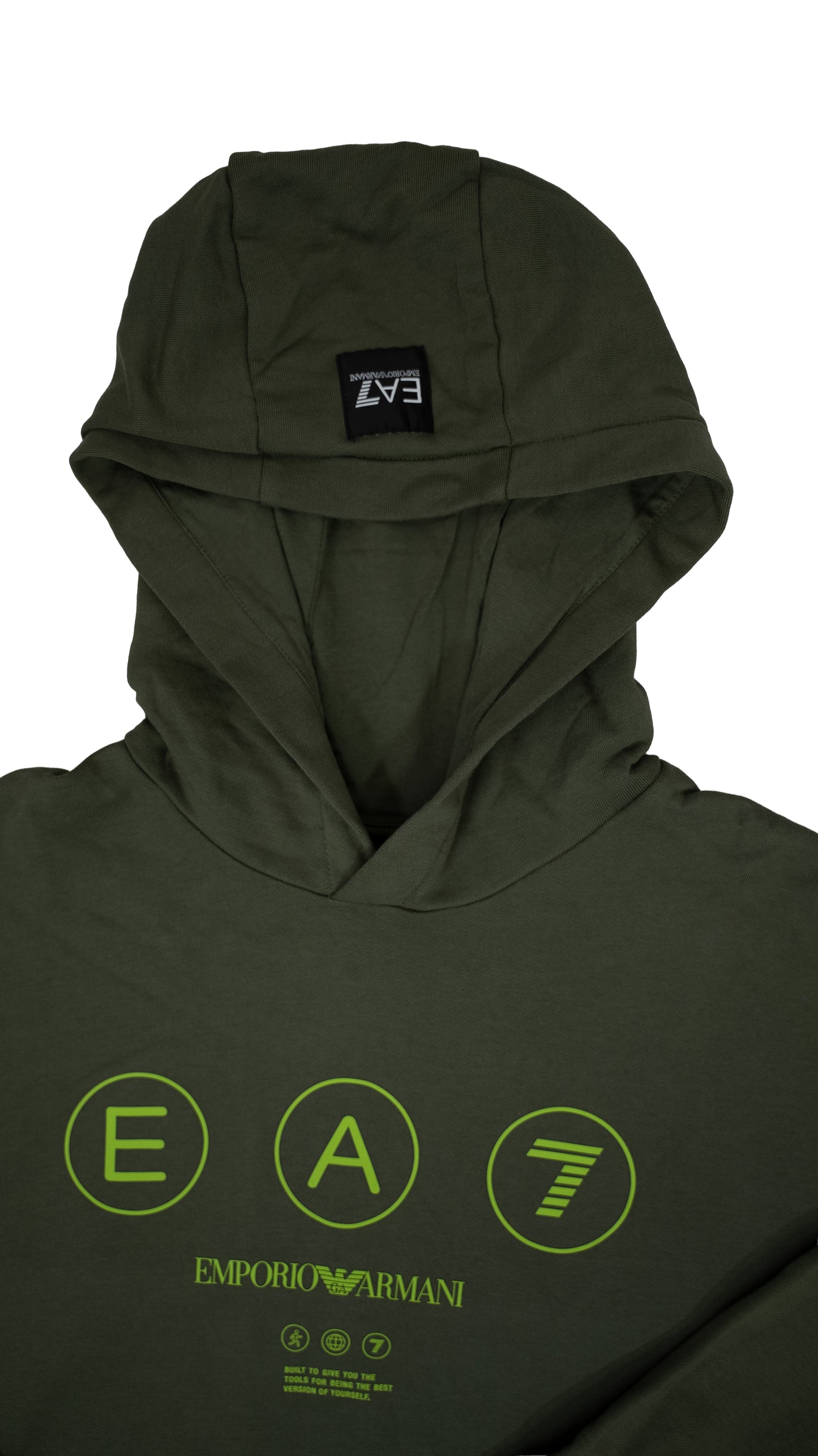 Emporio Armani EA7 Maslinasti Duks sa Logom na Kapuljači