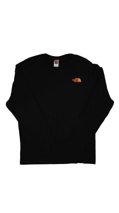 The North Face Crna Majica Dugih Rukava sa Mountain Logom na Leðima