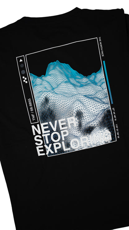 The North Face Crna Majica sa Never Stop Exploring Printom na Leðima