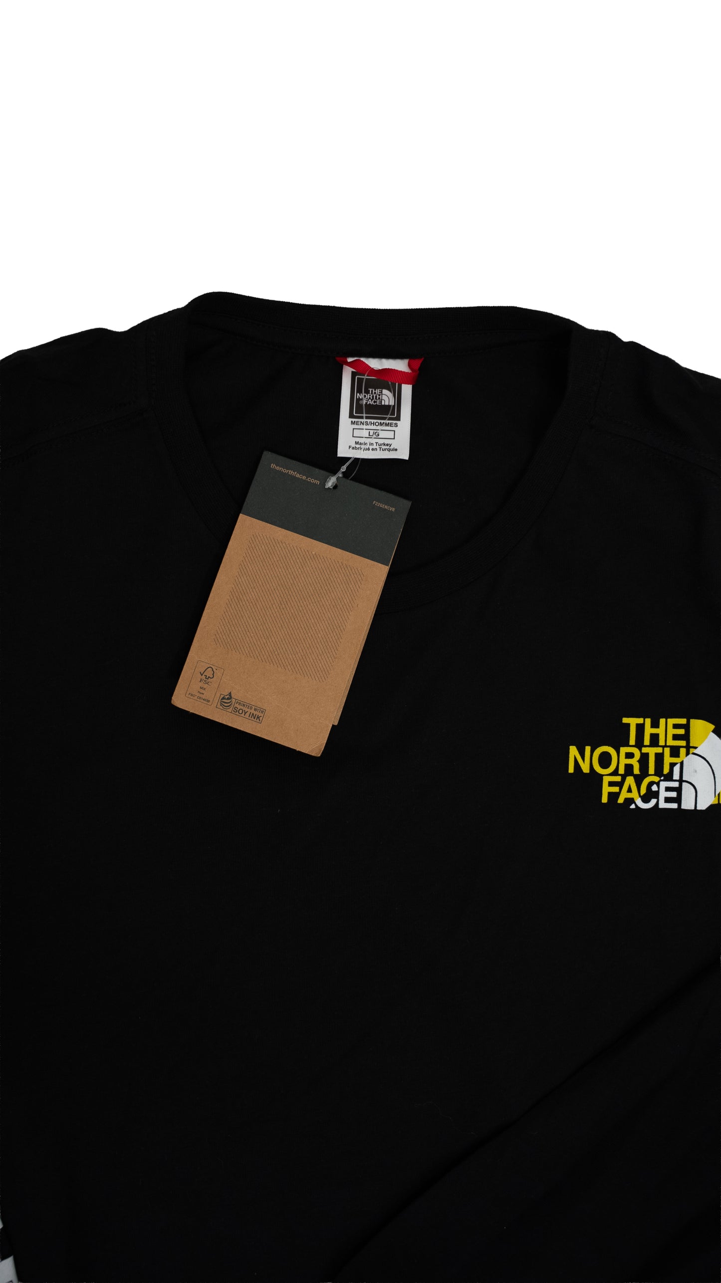 The North Face Crna Majica Dugih Rukava sa Logom na Rukavu