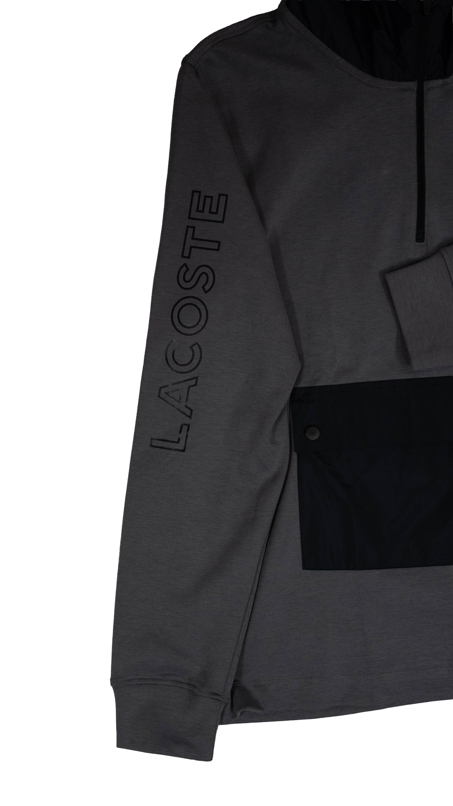 Lacoste Sivi Half-Zip Komplet sa Kengurkom