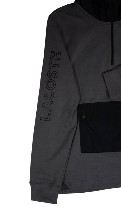 Lacoste Sivi Half-Zip Komplet sa Kengurkom