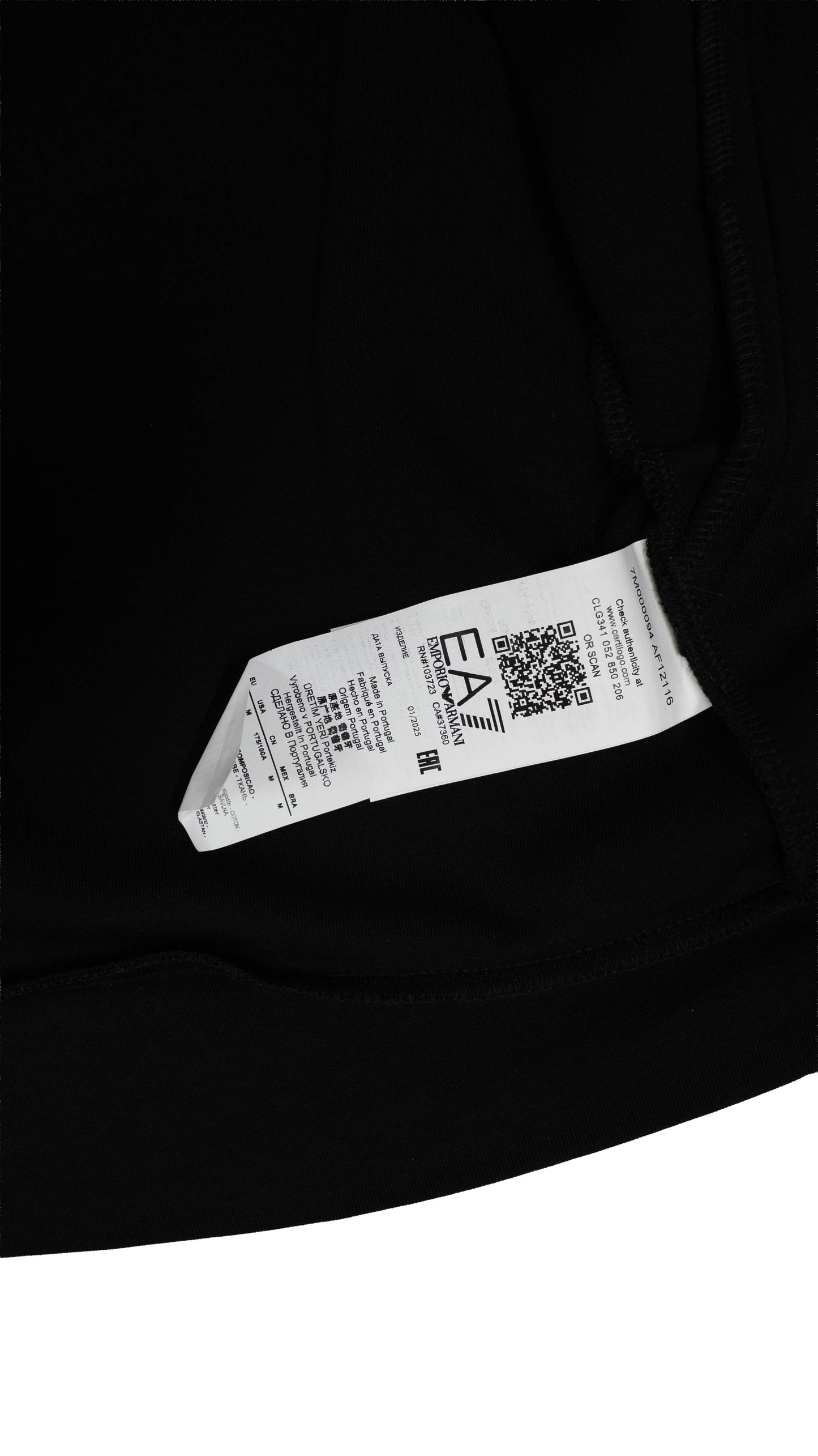 Emporio Armani EA7 Crna Komplet Trenerka sa Badge Logom