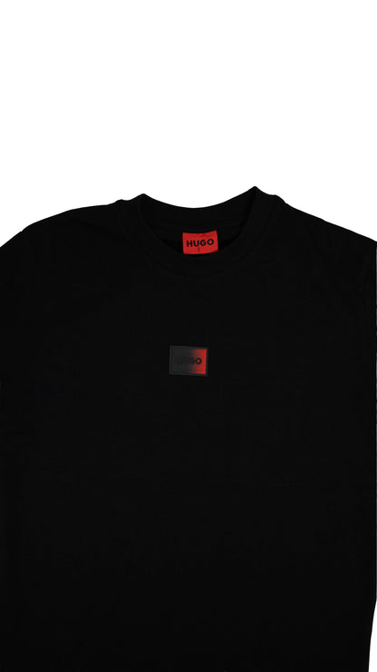 HUGO Crna Majica sa Fade Box Znakom