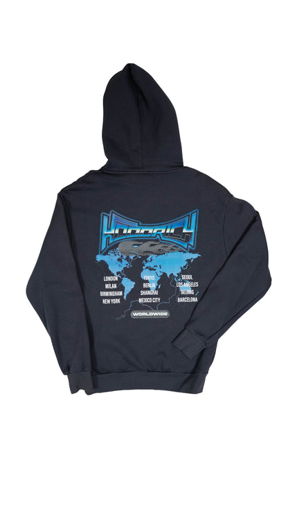 HOODRICH Sivi Duks sa Worldwide Printom na Leðima