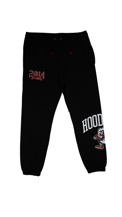 HOODRICH Crni Donji Deo Trenerke sa Money Collector Printom