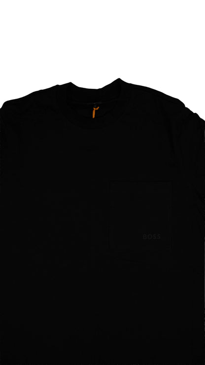 BOSS Crna Majica sa Džepom na Grudima