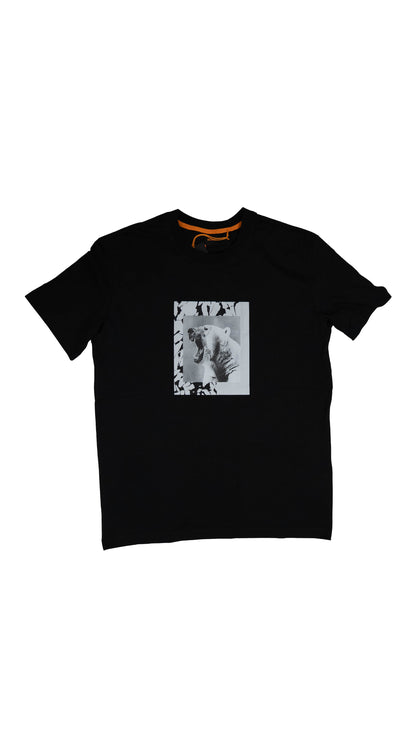 BOSS Crna Majica sa Belim Medvedom