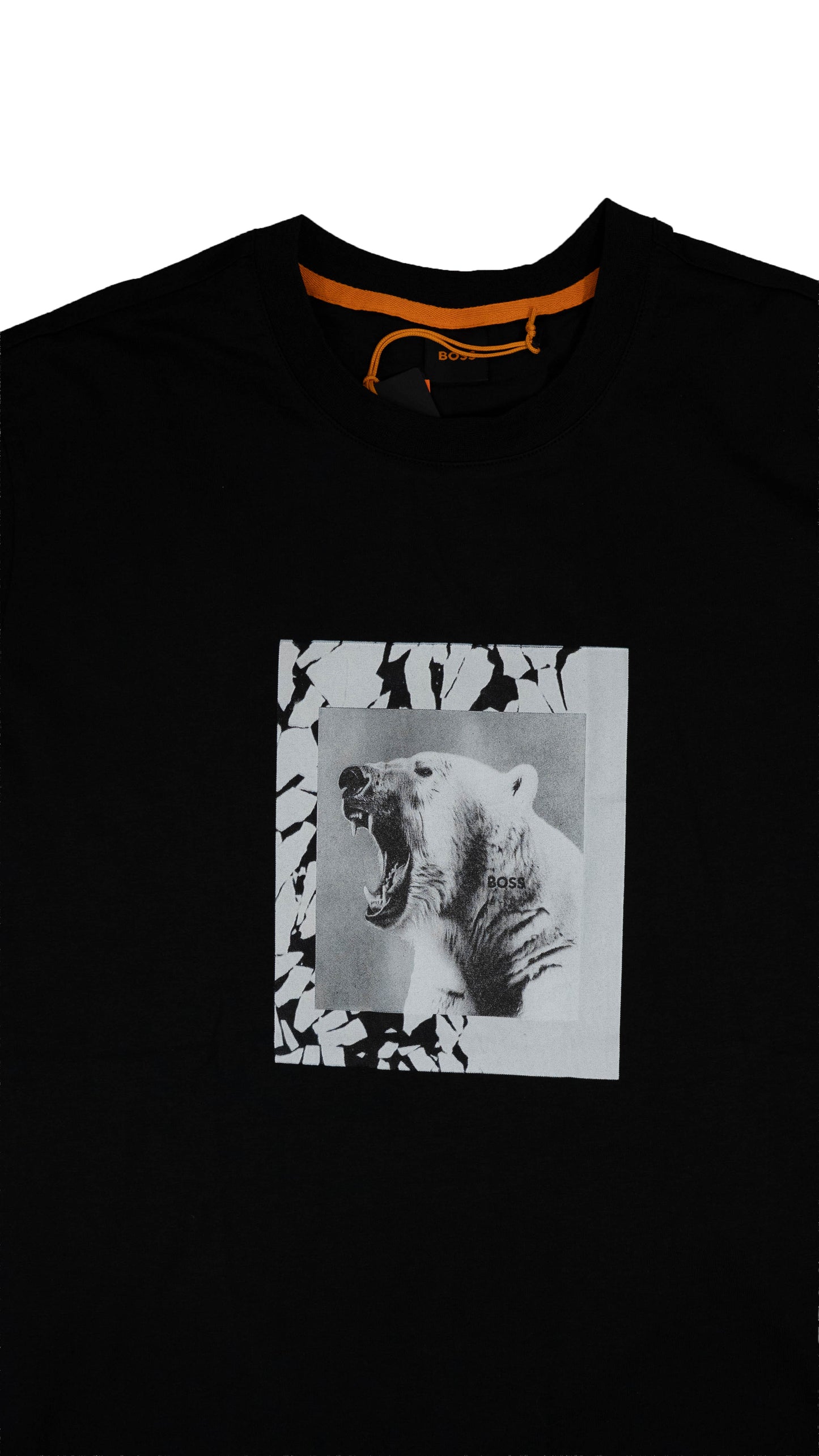 BOSS Crna Majica sa Belim Medvedom