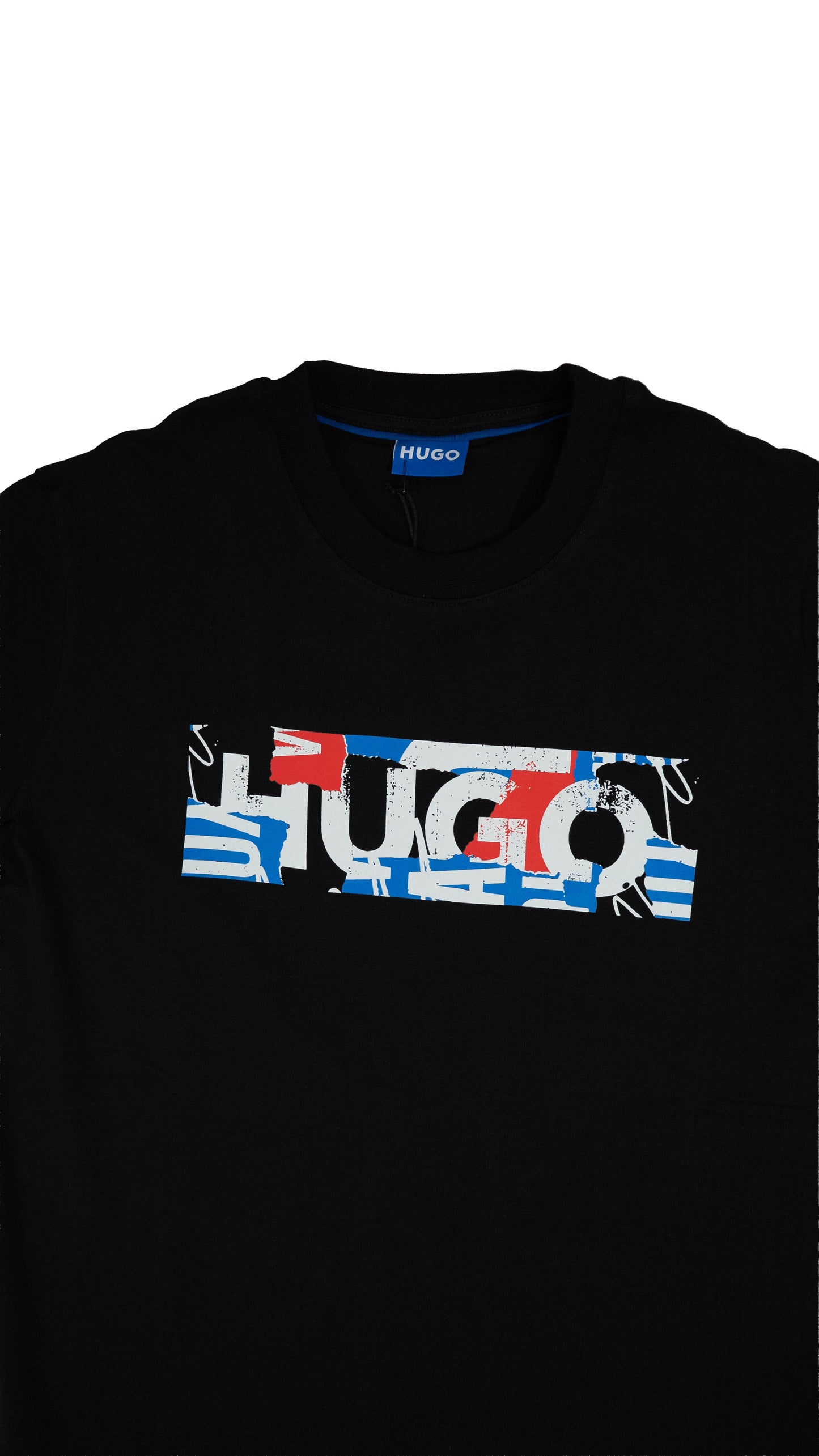 HUGO Blue Crna Majica sa Velikim Logom