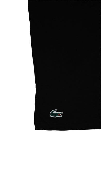 Lacoste Crna Majica sa Croc Text Logom